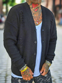 Cardigan Strappato Black