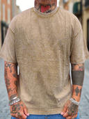 T-Shirt Marmorizzata Camel