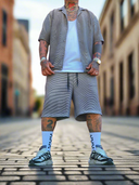 Completo Bali Grey 2 pezzi camicia + bermuda