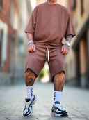 Completo Niang Brown 2 pezzi t-shirt + bermuda