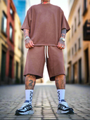 Completo Niang Brown 2 pezzi t-shirt + bermuda