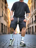 Completo Morata Black 2 pezzi t-shirt + bermuda