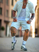 Completo Porto Cervo White 2 pezzi camicia + bermuda