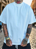 T-Shirt Sfrangiata Sfera White