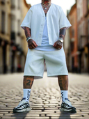 Completo San Francisco White 2 pezzi camicia + bermuda