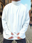 Felpone  Collo Alto White