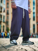 Pantalone Lino Japan Blu