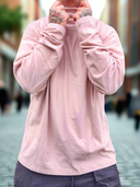 Felpone Collo Alto Rosa