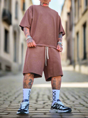 Completo Niang Brown 2 pezzi t-shirt + bermuda