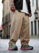 Pantalone Lino Japan Camel