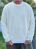Maglione Sfrangiato White