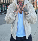 Giacca Pelliccia Double Face Beige