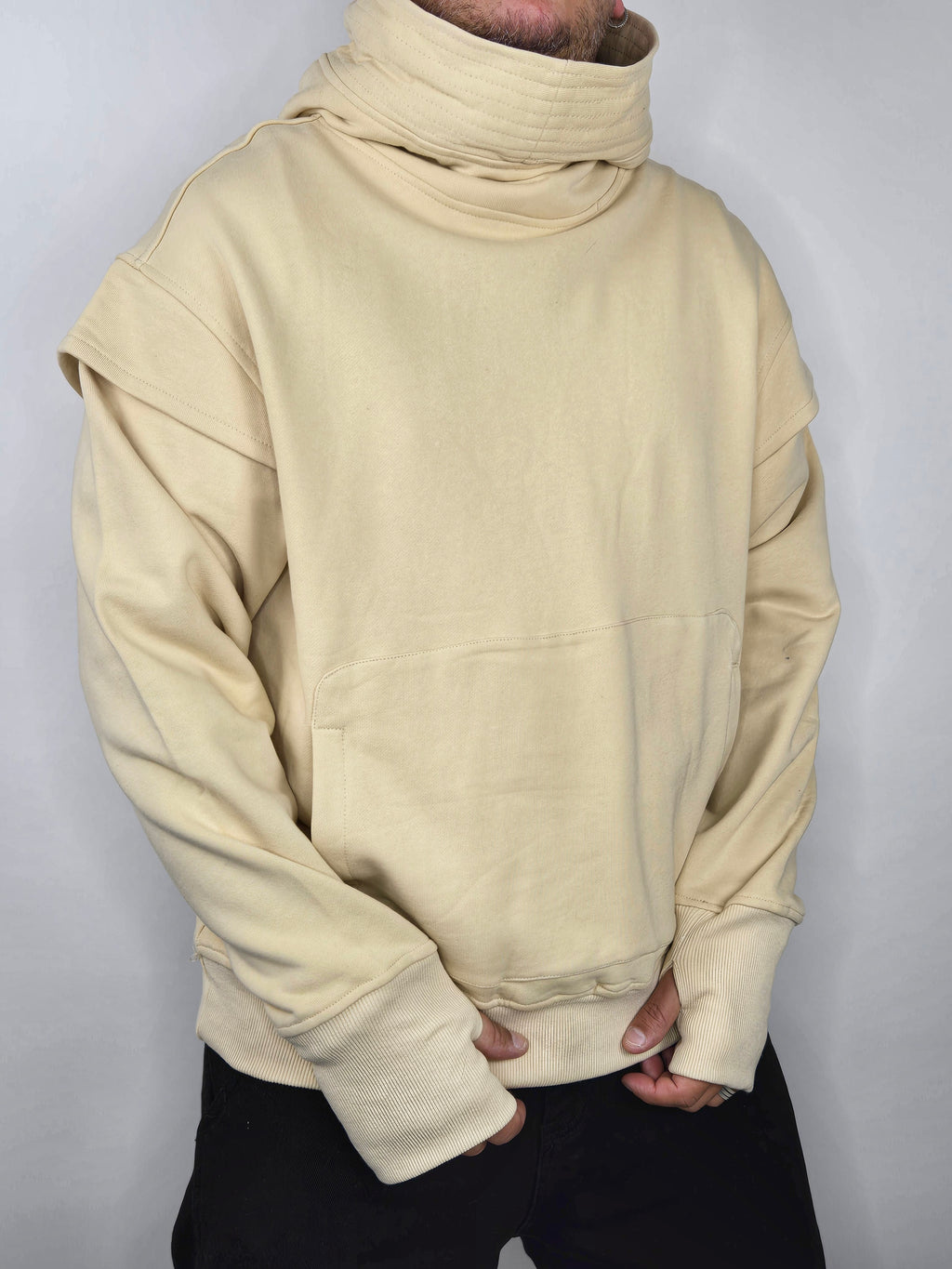 Felpa Theo Collo Alto Beige