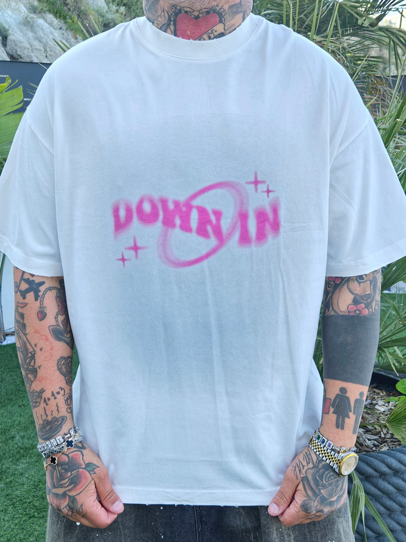 T-Shirt Down In White