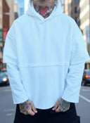 Felpa Taglio Vivo White