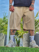 Bermuda Jeans Leao Beige