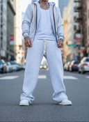 Completo Tuta Felpato Zip Grey