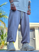 Pantalone Tuta Baloon Garzato Piombo