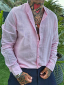 Camicia Lino Coreana Pink