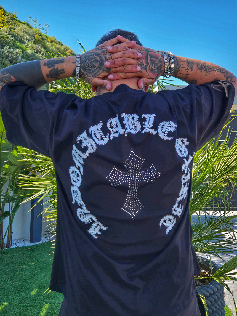 T-Shirt Diamond Cross Black