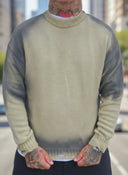 Maglione Fumè Sfrangiato Beige