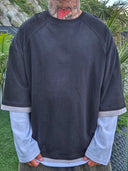 T-Shirt Raglan Over Black