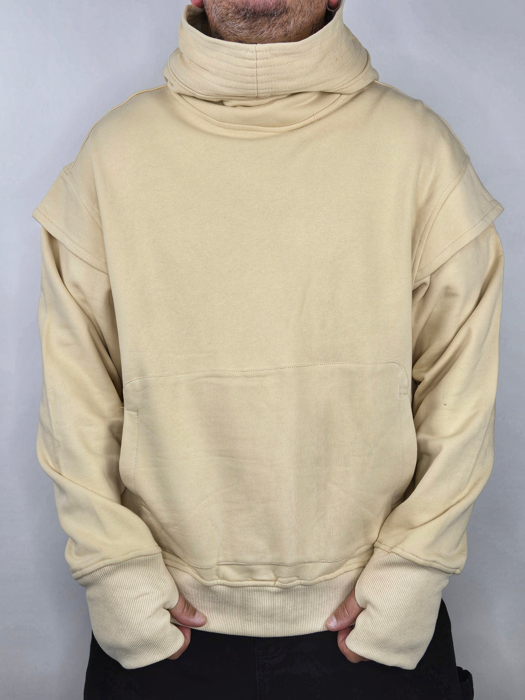 Felpa Theo Collo Alto Beige