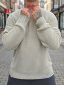 Maglione Sfrangiato Brighton Beige