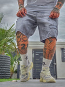 Bermuda Jeans Strappato Grey