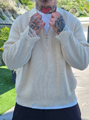 Polo Maglina Mezza Zip Beige