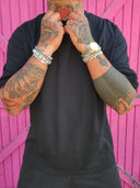 T-Shirt Sfrangiata Peace Black