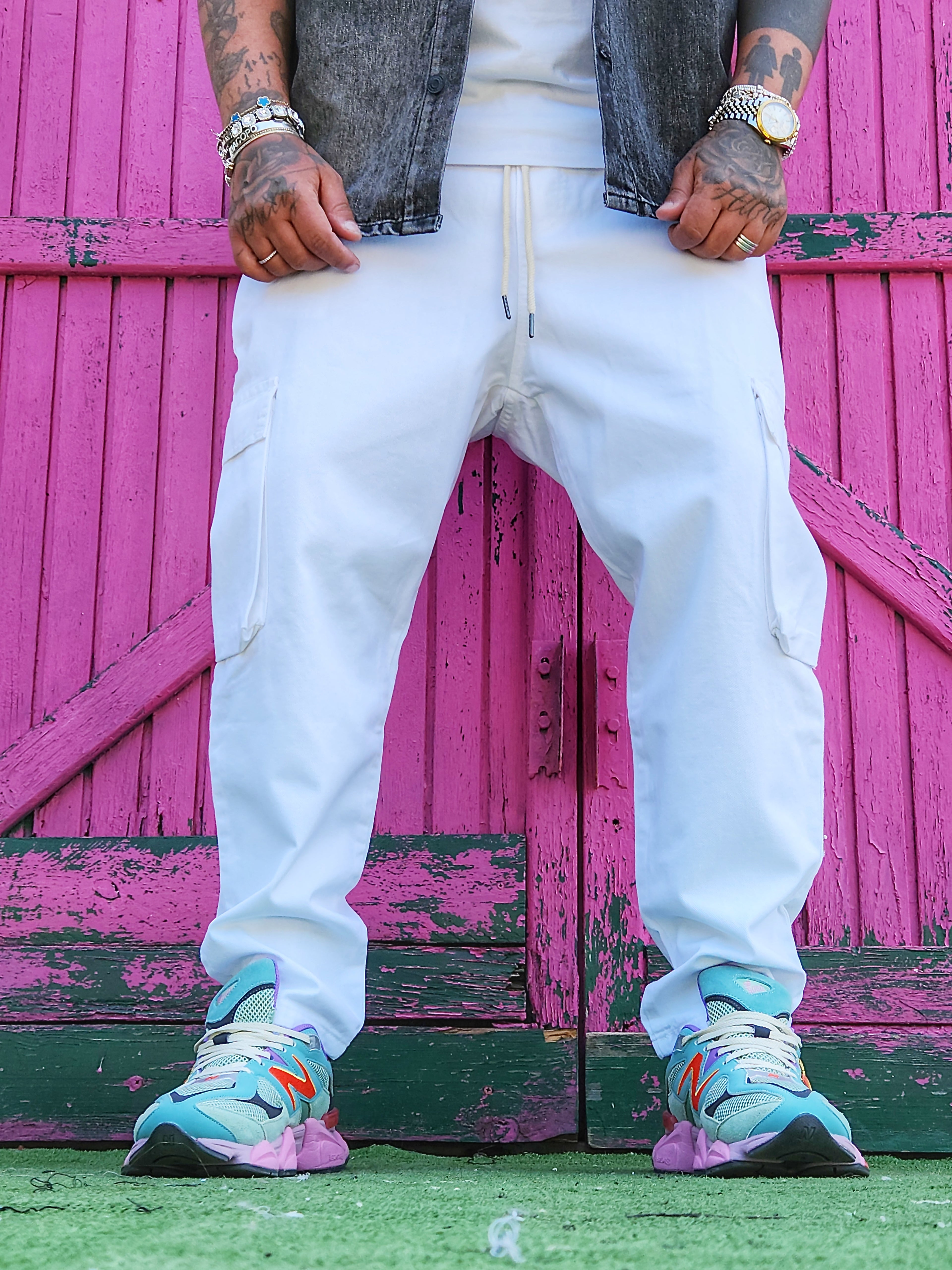 Jeans Cargo Nandez White