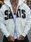 Felpa Zip Saint White