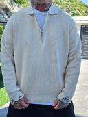 Polo Maglina Mezza Zip Beige