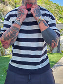 T-Shirt Filo Bande Black/White