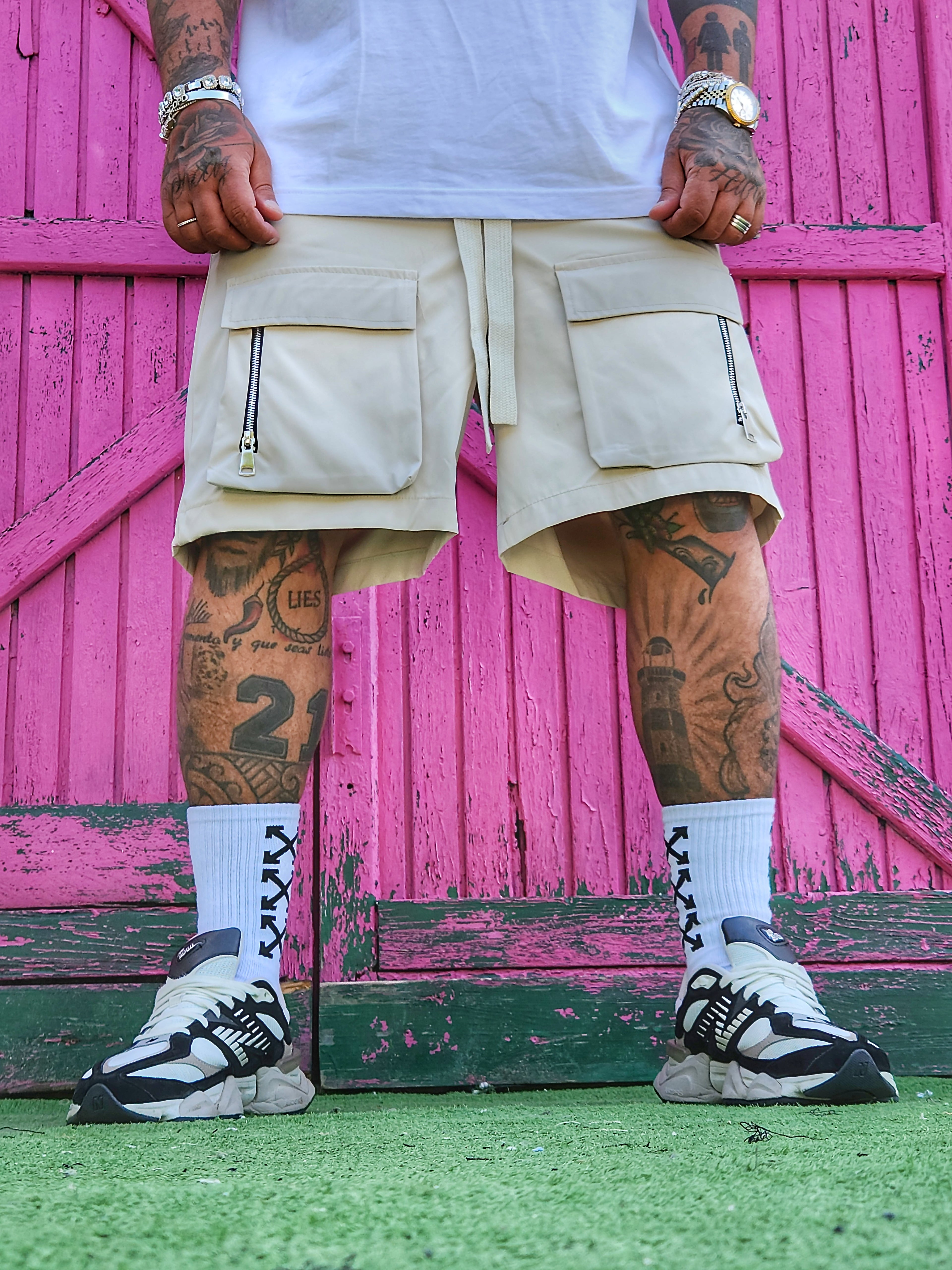 Bermuda Tasconi Zip Beige