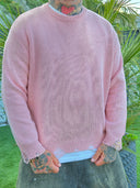 Maglione Sfrangiato Pink