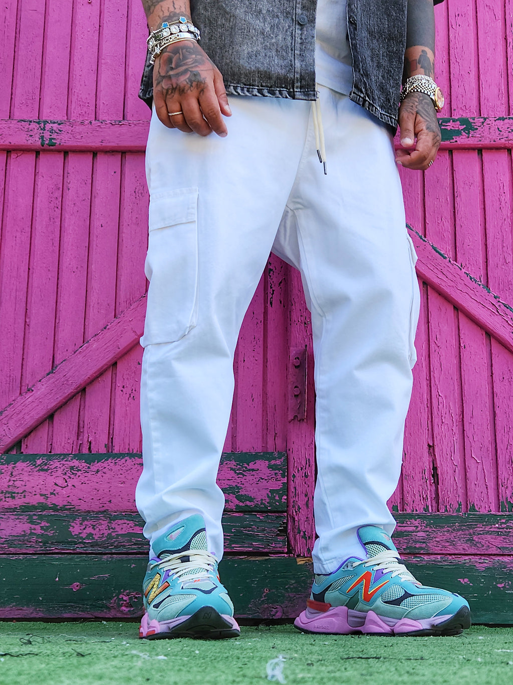 Jeans Cargo Nandez White