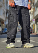 Jeans Cargo Baggy Black