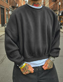 Felpa Girocollo Cropped