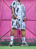 Completo Benzema White 2 pezzi camicia + bermuda