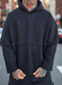 Felpa Taglio Vivo Black