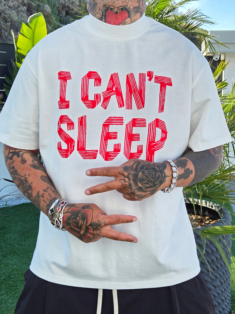 T-Shirt Can't Sleep White