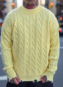 Maglione Sfrangiato Yellow
