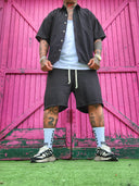 Completo Lloret Black 2 pezzi camicia + bermuda