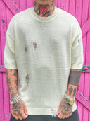 T-Shirt Maglina Sfrangiata Cream