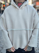 Felpa Taglio Vivo Beige