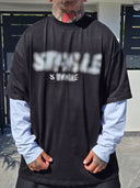T-Shirt Raglan Fumè Black
