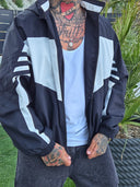 Giacca No Wind Stripe Black/White