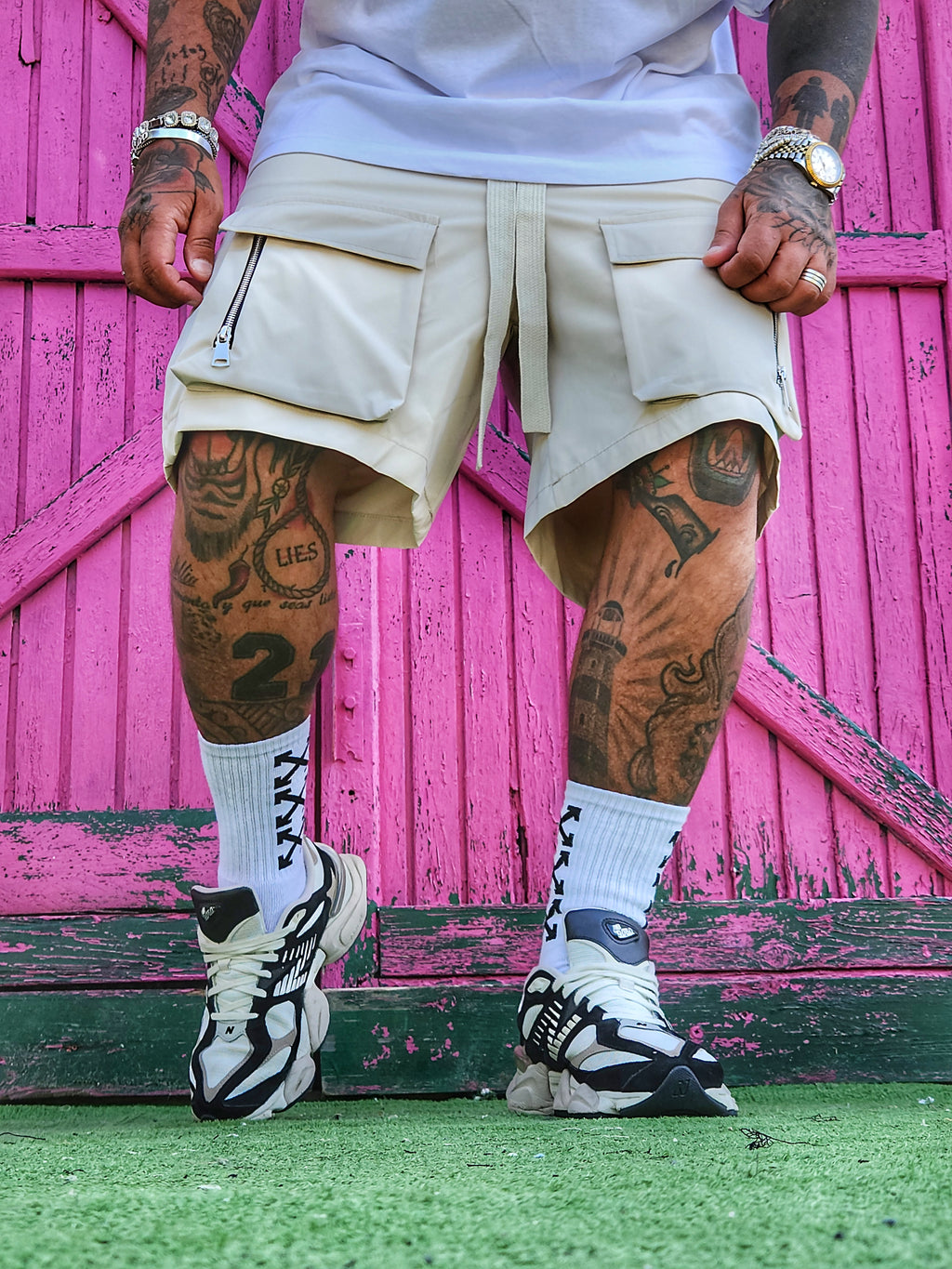 Bermuda Tasconi Zip Beige
